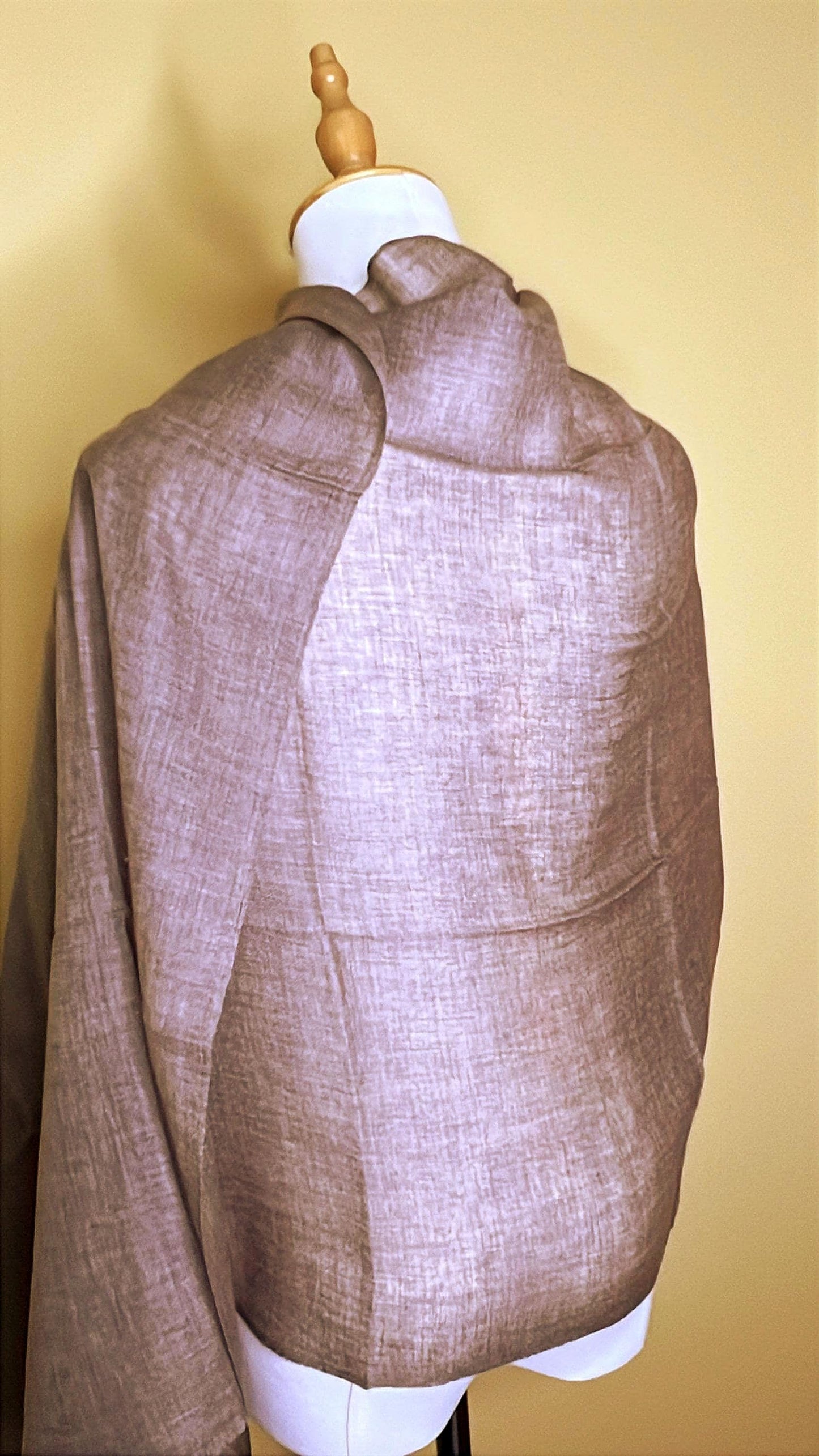 100% Pure Himalayan Cashmere Pashmina Shawl - Upper Dolpo Annapurna Mocha