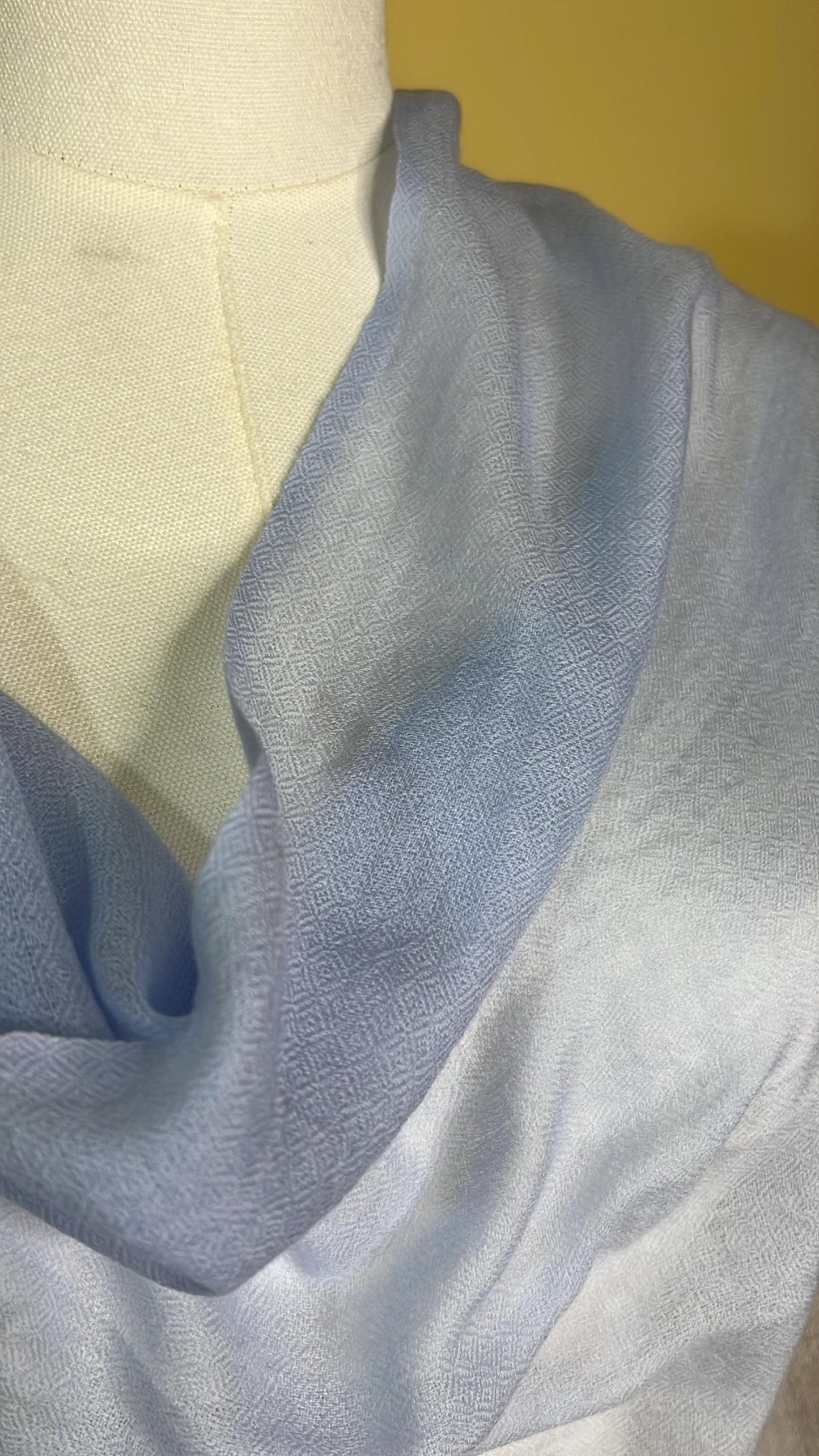 100% Pure Himalayan Cashmere Pashmina Shawl - Gosaikunda Azure