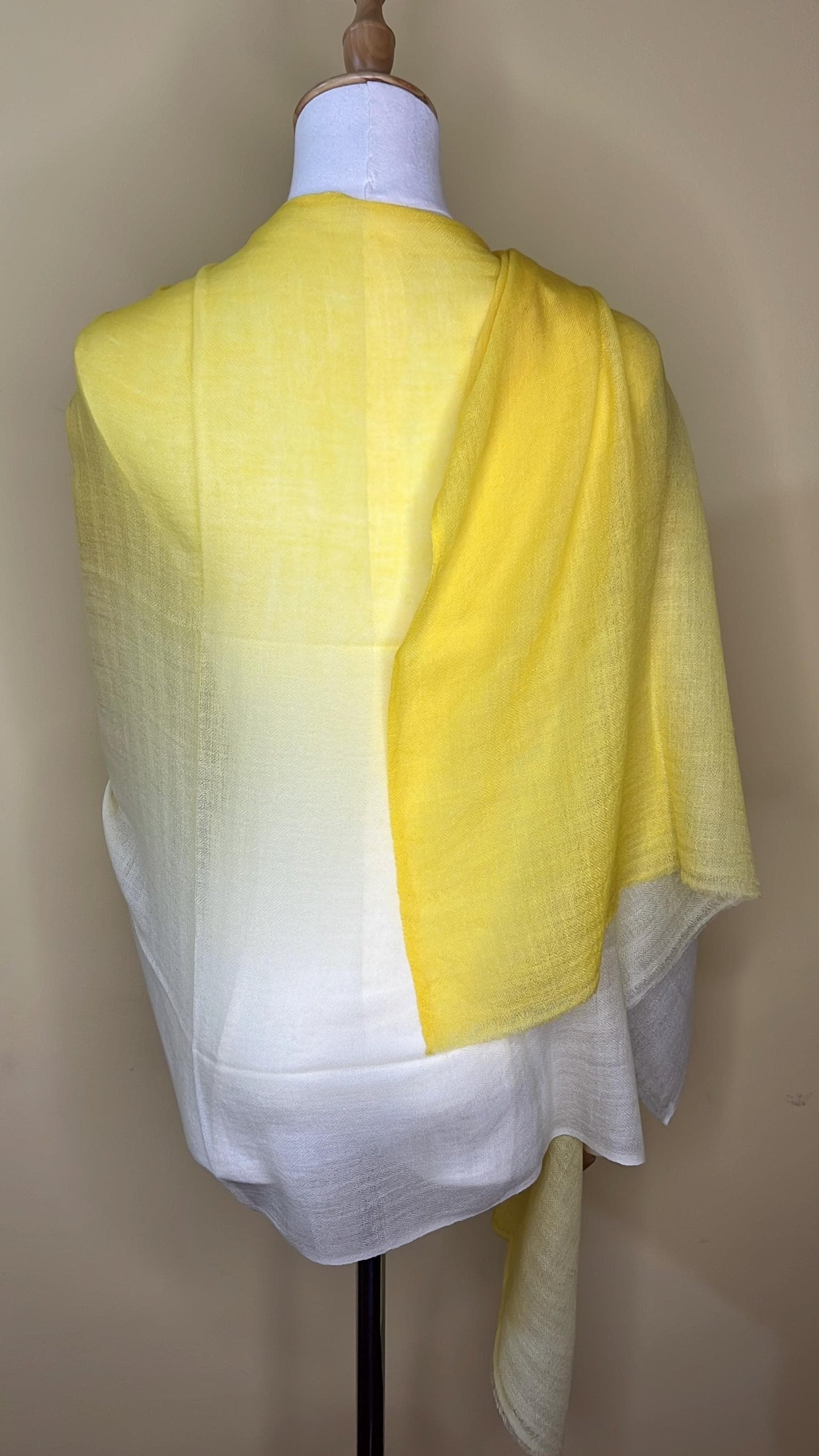 100% Pure Himalayan Cashmere Pashmina Shawl - Mustang Collection Saffron