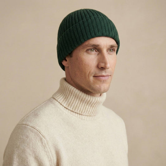 Haven Ribbed Cashmere Beanie | 100% Pure Himalayan Men