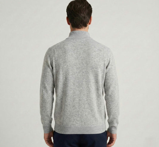 The Executive Quarter-Zip | Mid-Weight Undyed Cashmere (300g)