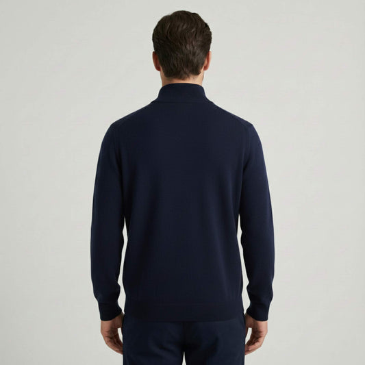 Pure Himalayan Cashmere Half-Zip | Men's Embrace Sweater Dark Navy