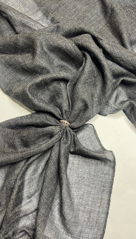 100% Pure Himalayan Cashmere Pashmina Shawl - Himalayan Mist and Twilight Grey Collection