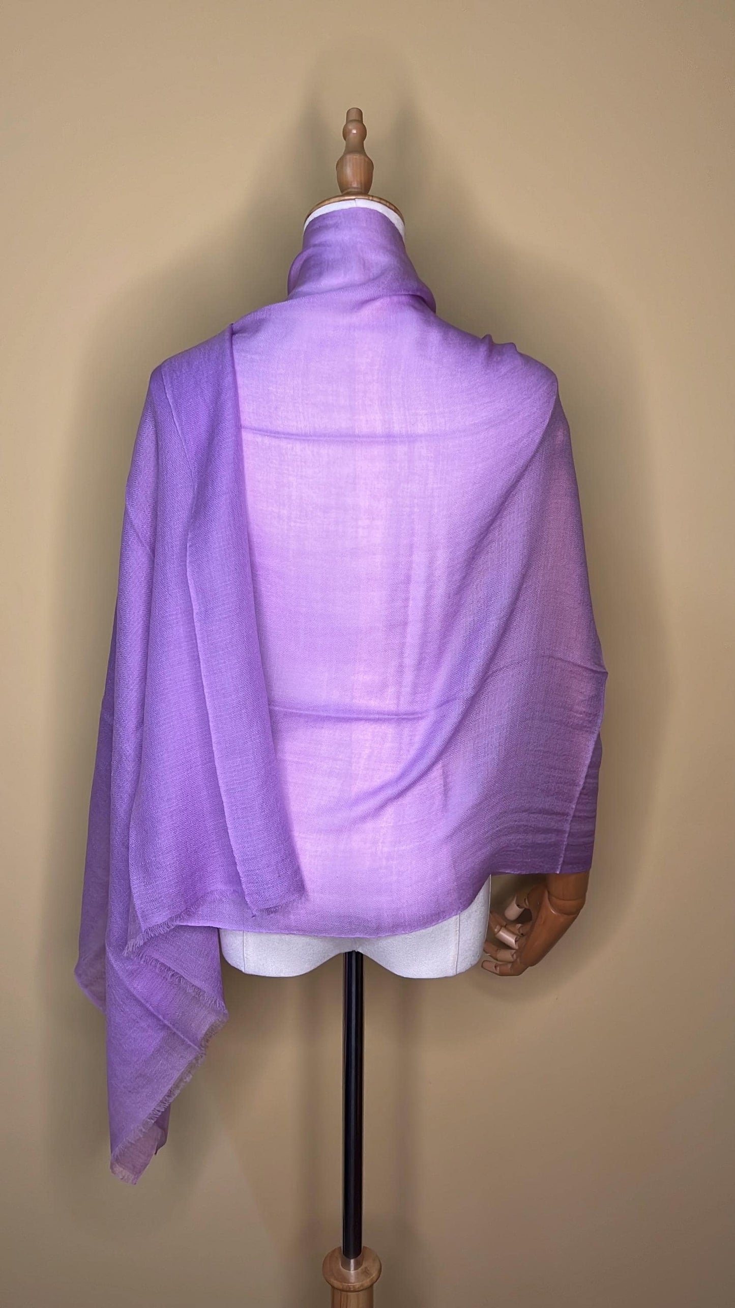 100% Pure Himalayan Cashmere Pashmina Shawl - Upper Dolpo Collection Lavender