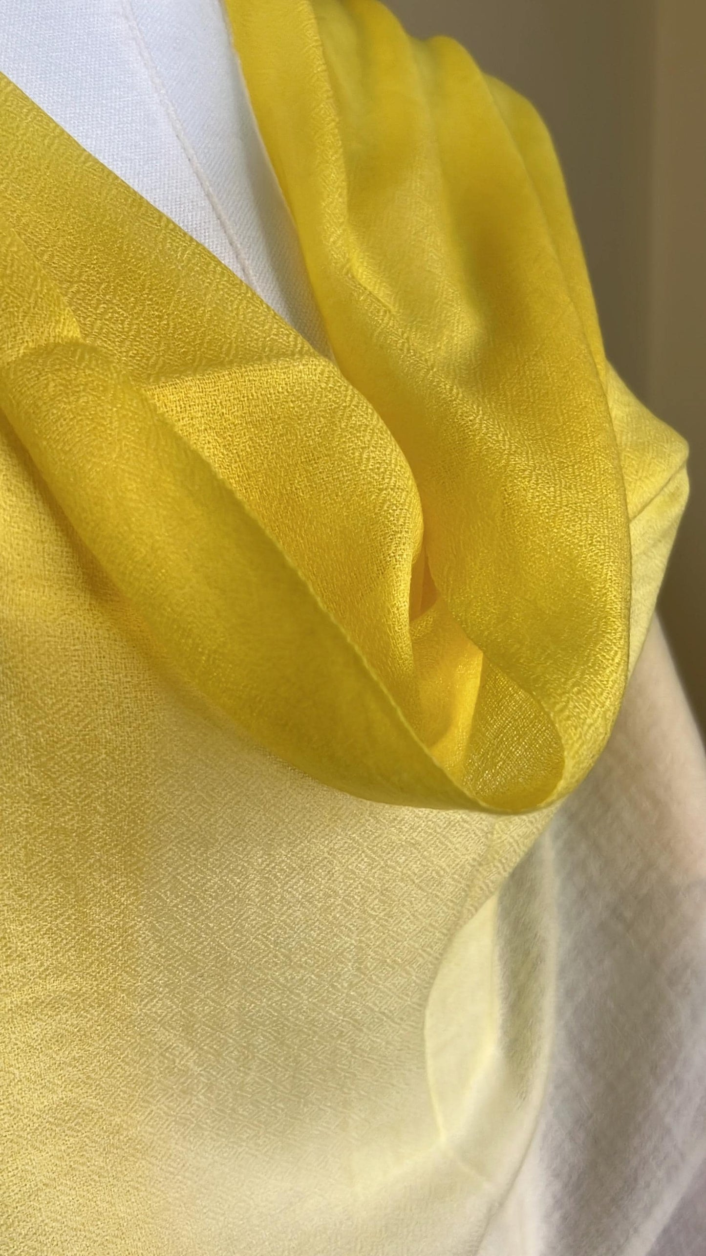 100% Pure Himalayan Cashmere Pashmina Shawl - Mustang Collection Saffron