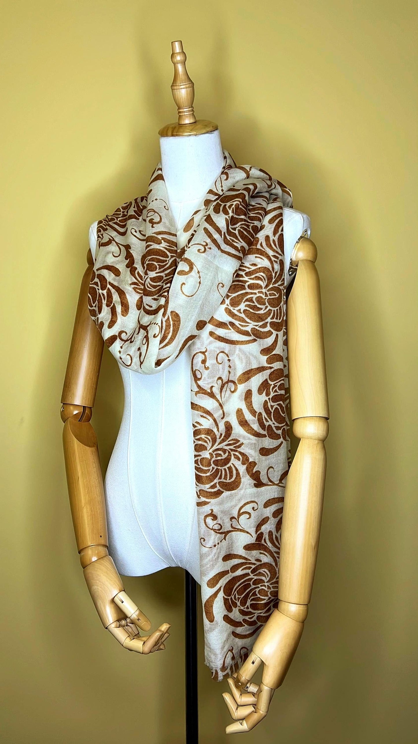 100% Pure Himalayan Cashmere Pashmina Shawl - Upper Dolpo Namche Chantilly