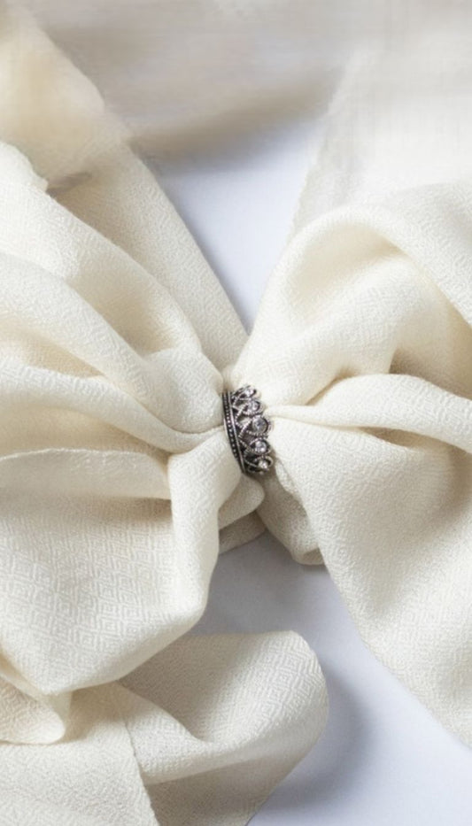 Mustang Everest White - 100% Pure Himalayan Cashmere Pashmina Shawl