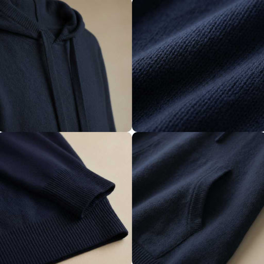 The Mustang Hoodie | 100% Pure Himalayan Cashmere Men’s | 2-Ply 16 Micron Hand-Finished Luxury