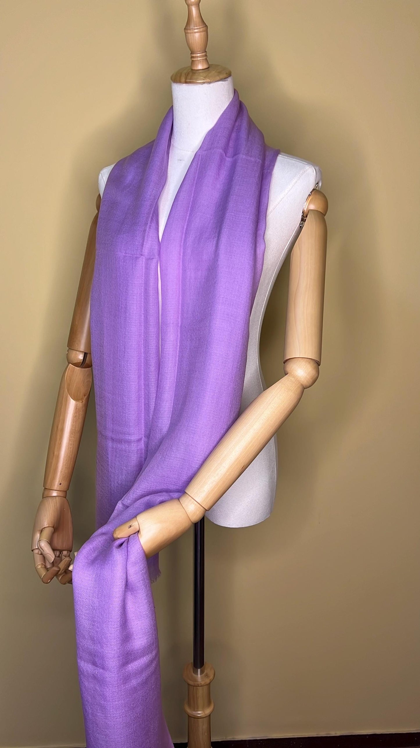 100% Pure Himalayan Cashmere Pashmina Shawl - Upper Dolpo Collection Lavender