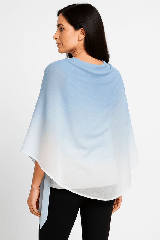NPIA Certified 100% Pure Himalayan Cashmere Pashmina Shawl - Gosaikunda Azure