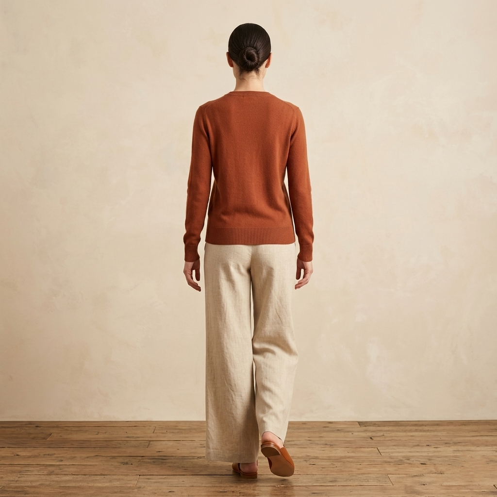 V-Neck Himalayan Cashmere Sweater For Women
