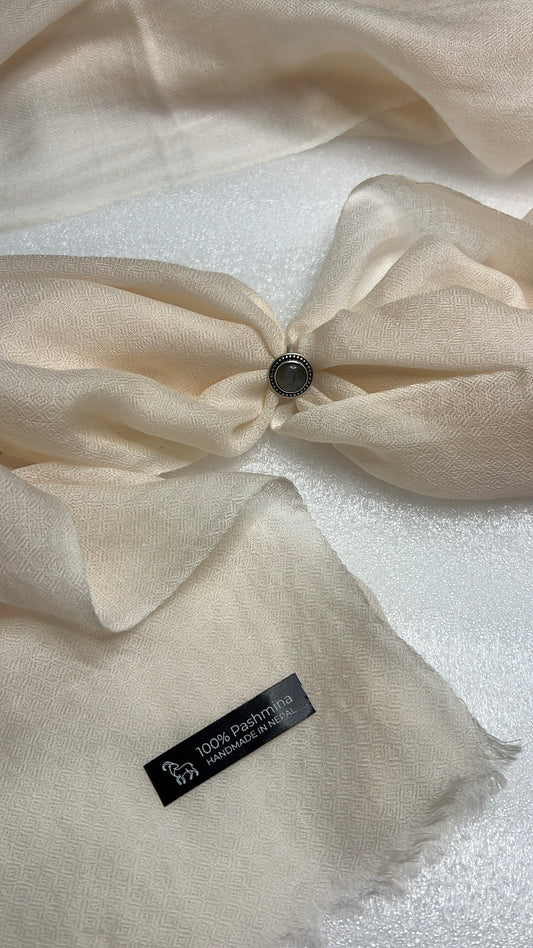 NPIA Certified 100% Pure Himalayan Cashmere Pashmina Shawl - Annapurna Pearl Pink