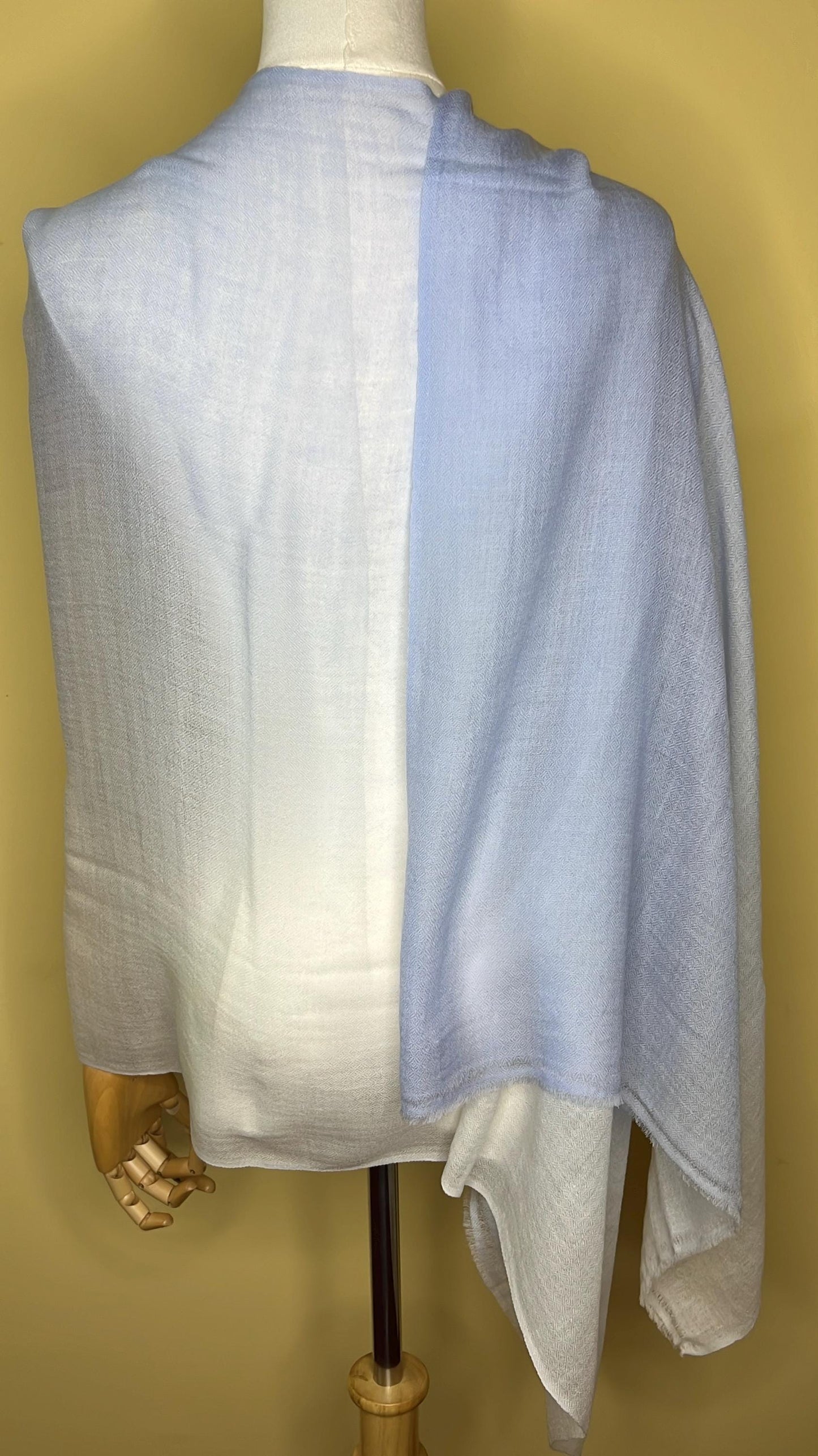 100% Pure Himalayan Cashmere Pashmina Shawl - Gosaikunda Azure