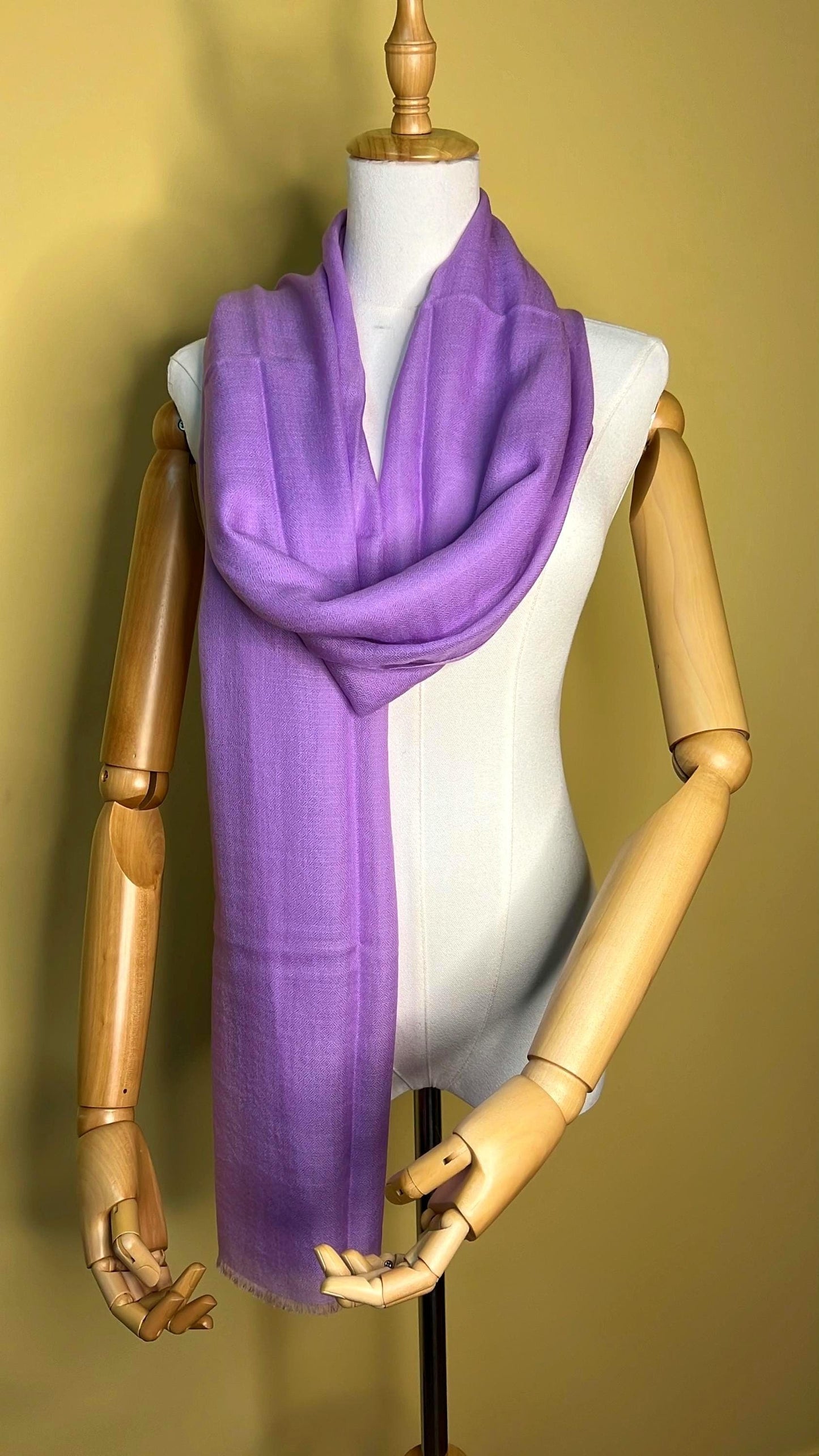 100% Pure Himalayan Cashmere Pashmina Shawl - Upper Dolpo Collection Lavender