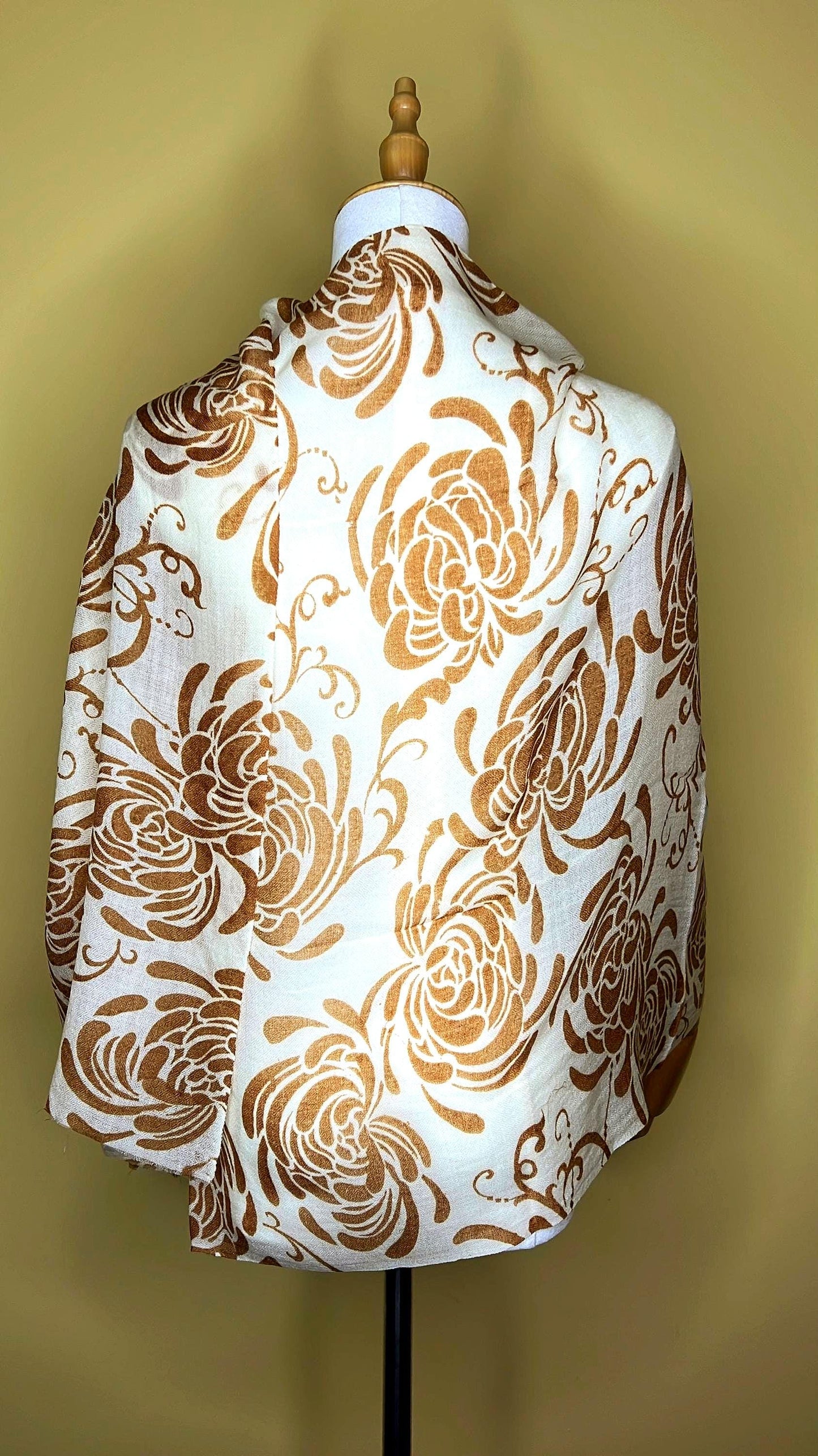 100% Pure Himalayan Cashmere Pashmina Shawl - Upper Dolpo Namche Chantilly
