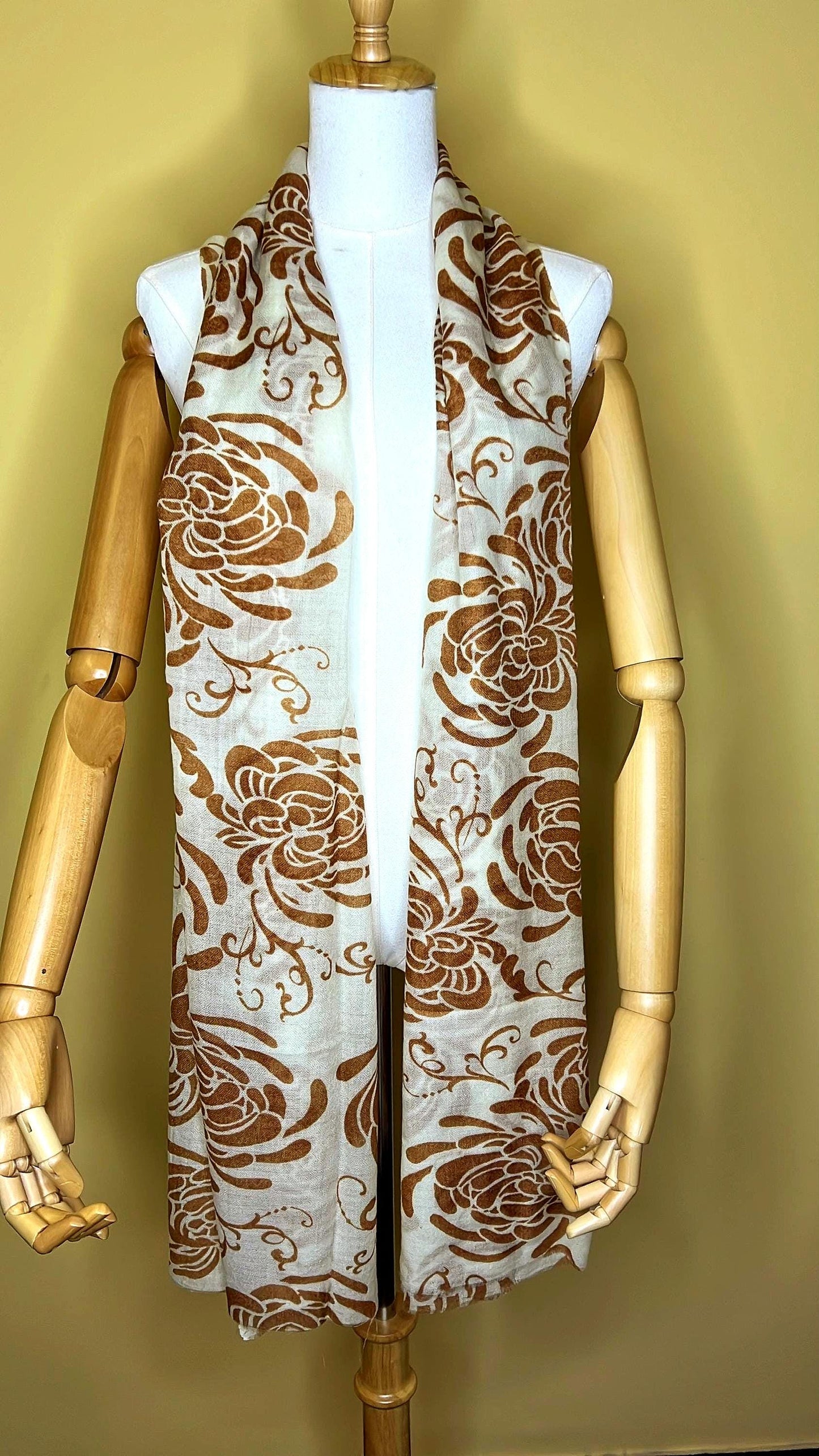 100% Pure Himalayan Cashmere Pashmina Shawl - Upper Dolpo Namche Chantilly