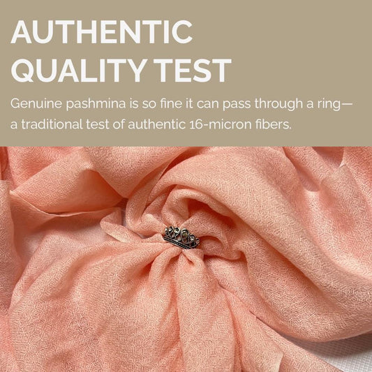 NPIA Certified 100% Pure Himalayan Cashmere Pashmina Shawl - Upper Mustang Rose Pink - Lumusae