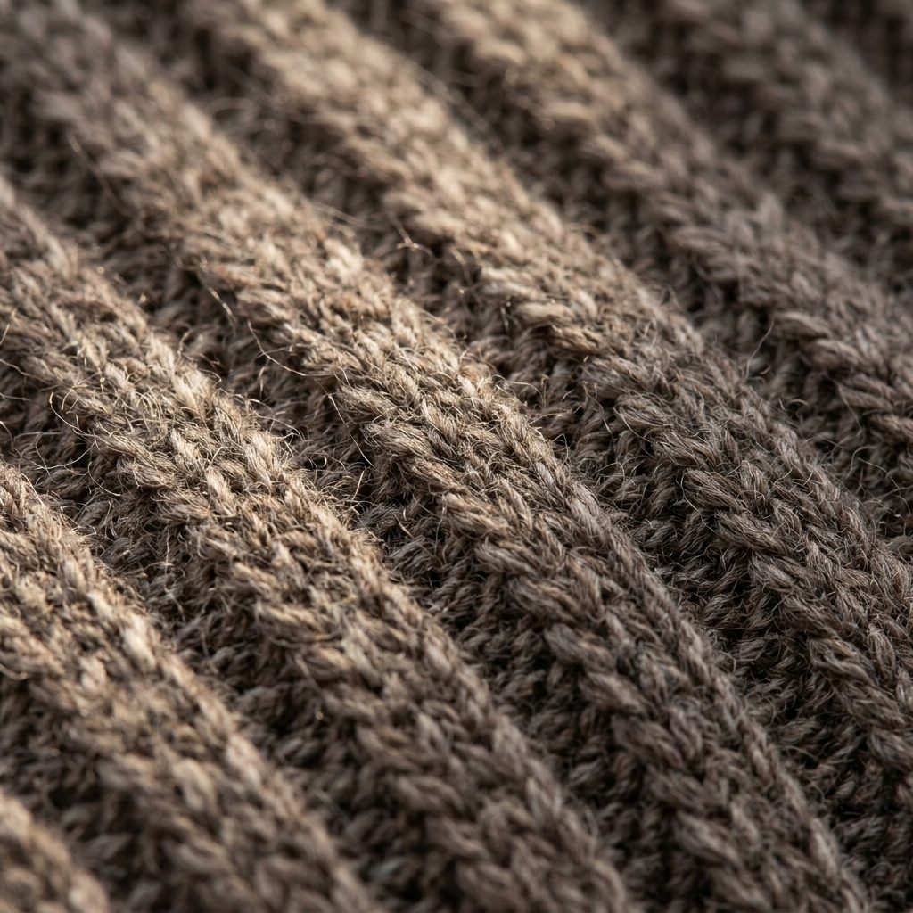 Toast Melange women's undyed cashmere knee-high socks - knit texture close-up