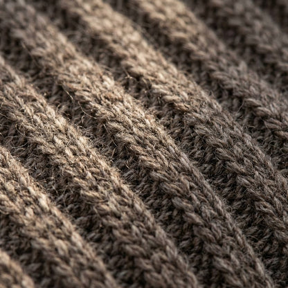 Toast Melange women's undyed cashmere knee-high socks - knit texture close-up