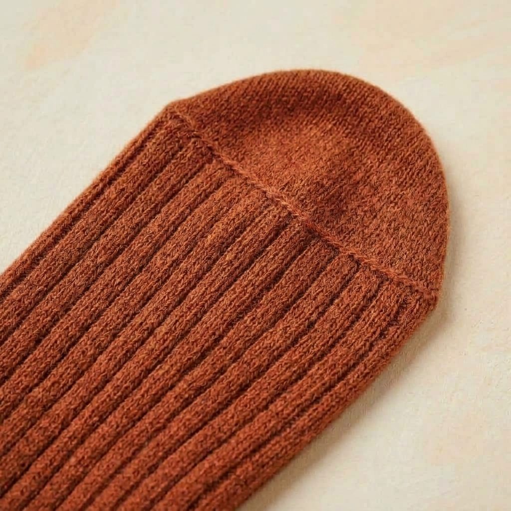 Amber women's 100% cashmere knee-high socks - worn by a model, view 2
