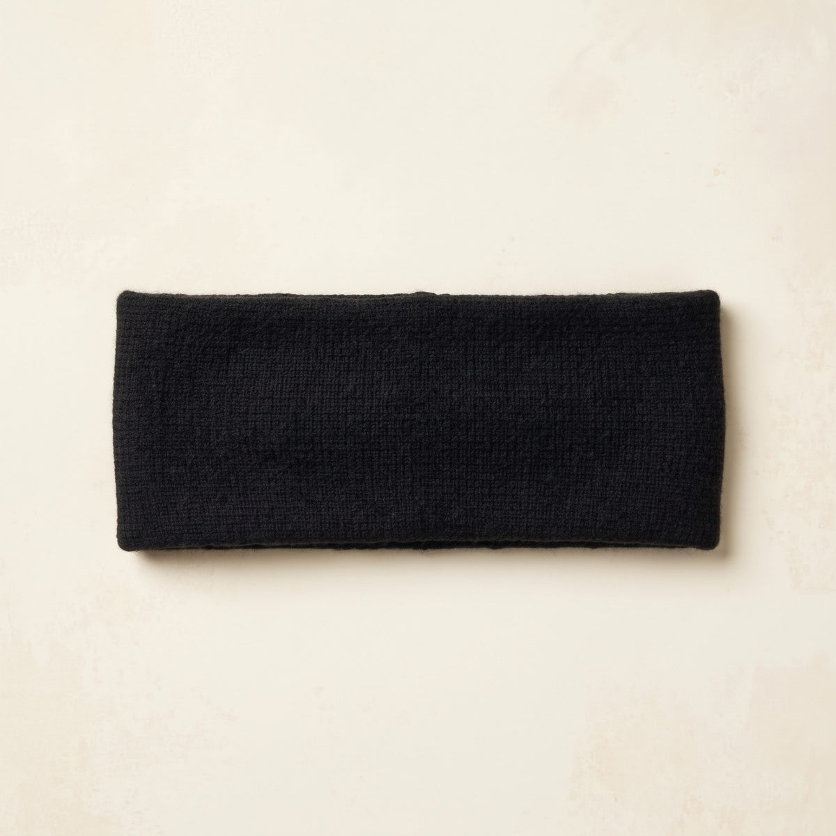 Gomba twisted-front cashmere headband in Black, flat back