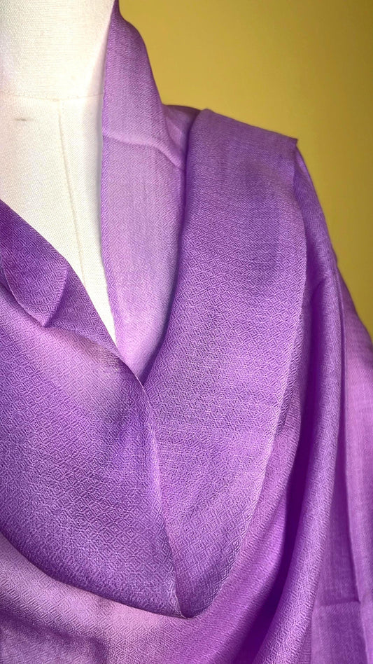 100% Pure Himalayan Cashmere Pashmina Shawl - Upper Dolpo Collection Lavender