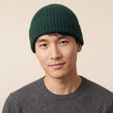 HPB03 Men's Cashmere Beanie - Haven Ribbed Pine 4