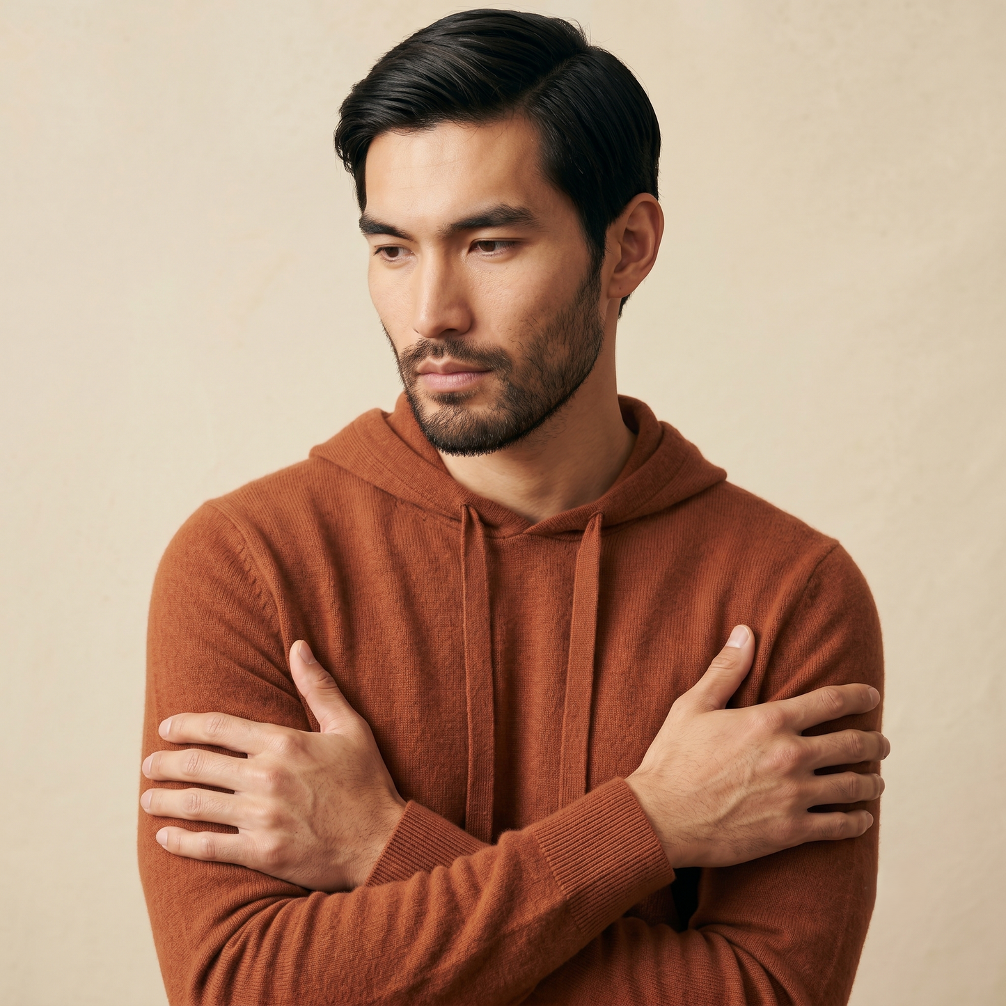 Mustang Himalayan Cashmere Hand-Finished Hoodie For Men