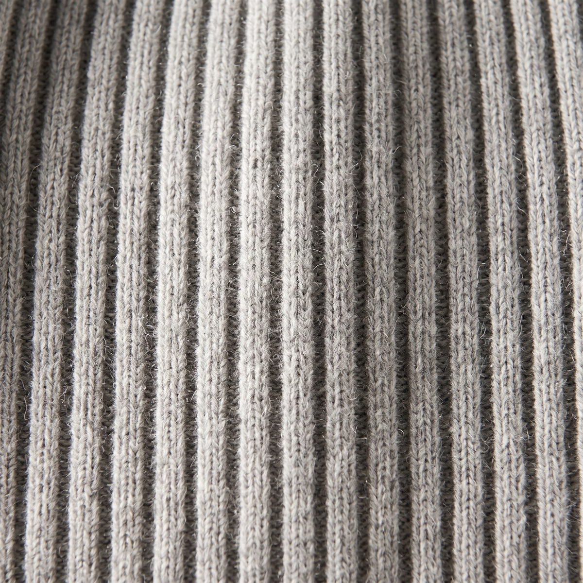 WRLM Women's Undyed Cashmere Beanie - Haven Ribbed Light Grey Melange 3
