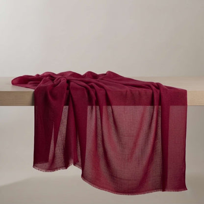 Heritage Red & Mulberry Cashmere Pashmina Shawl