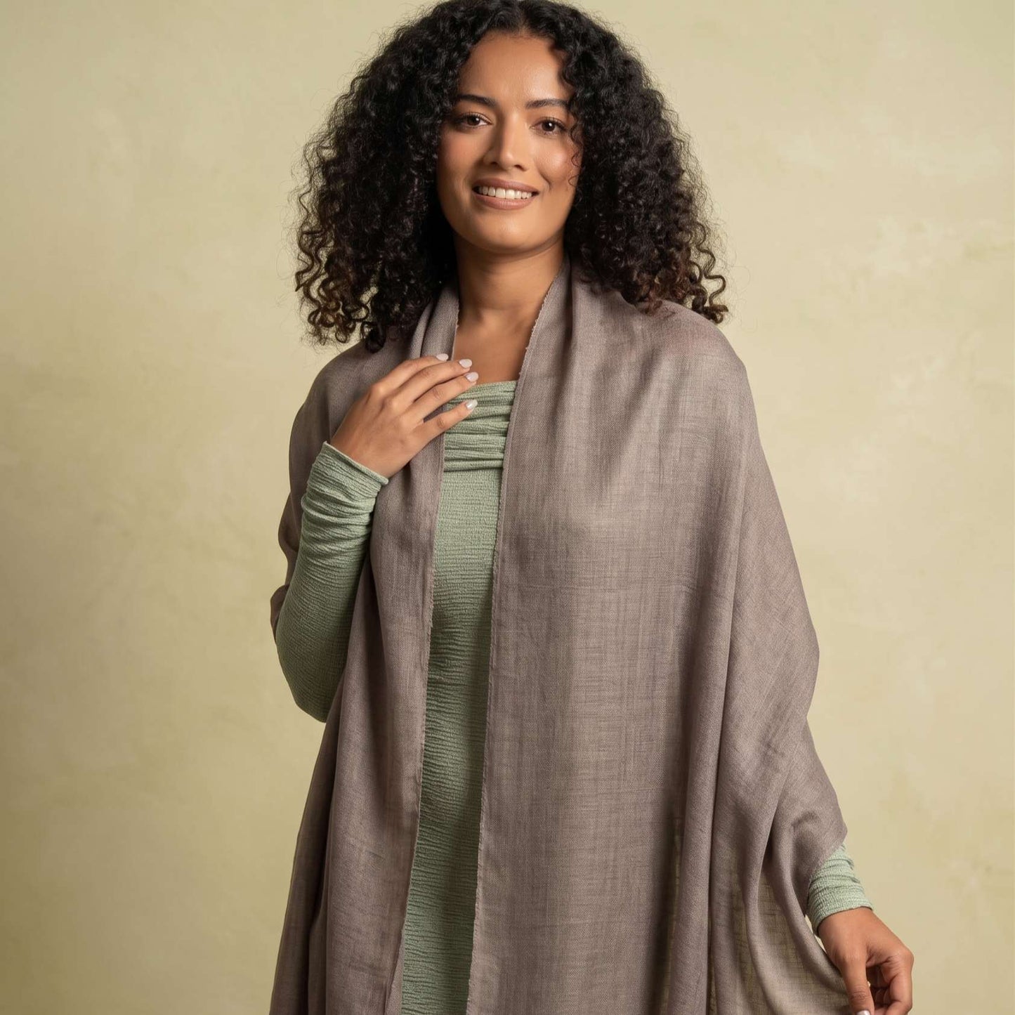Earth Tone and Mountain Neutral Cashmere Pashmina Shawl