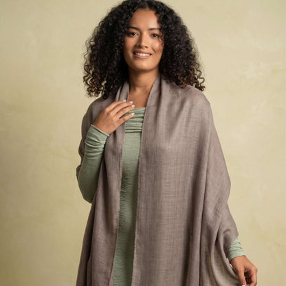 Earth Tone and Mountain Neutral Cashmere Pashmina Shawl