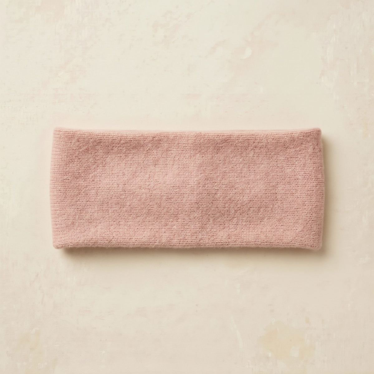 Gomba twisted-front cashmere headband in Blush Pink, flat back
