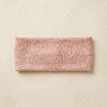 Gomba twisted-front cashmere headband in Blush Pink, flat back