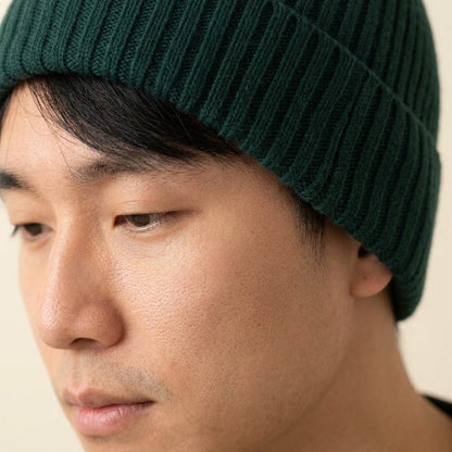 HPB03 Men's Cashmere Beanie - Haven Ribbed Pine 7