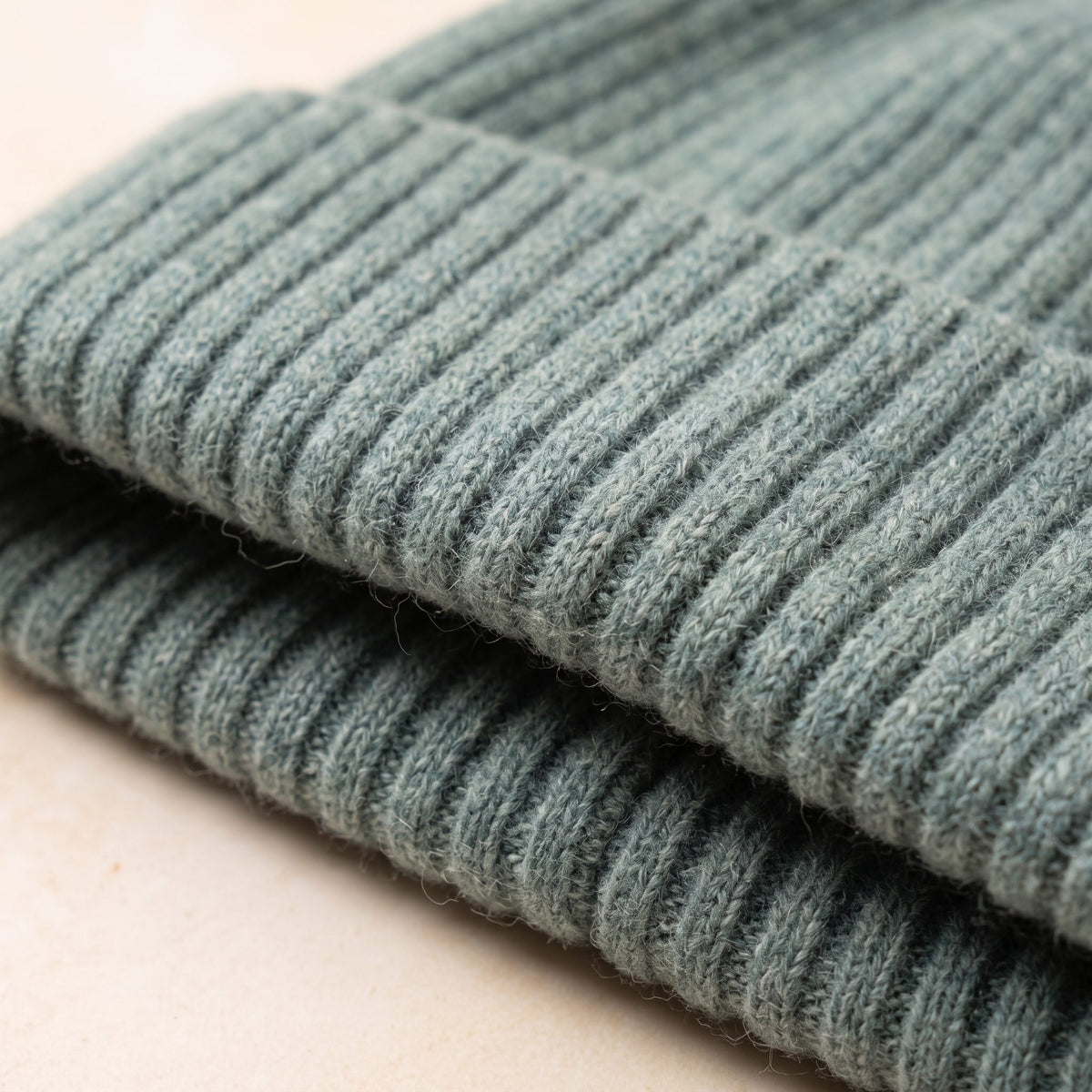 HRHJ Men's Cashmere Beanie - Haven Ribbed Heathered Jade 2