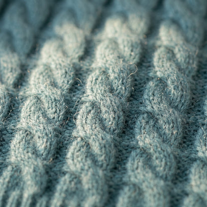 HCHJ Men's Cashmere Beanie - Heritage Cable Knit Heathered Jade 1