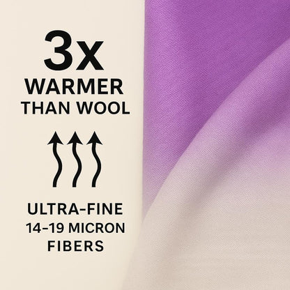 100% Pure Himalayan Cashmere Pashmina Shawl - Annapurna Langtang Lavender