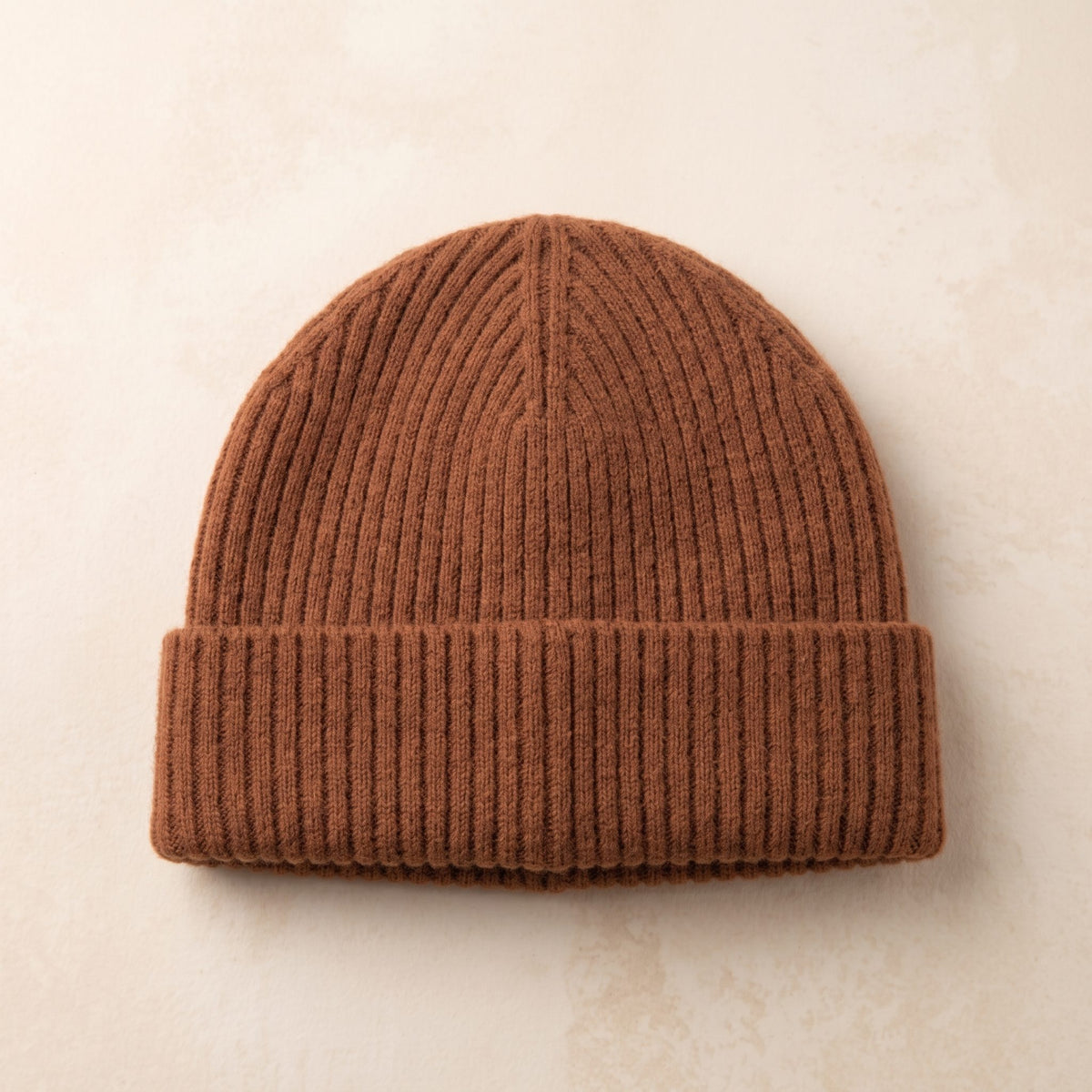 WRAM Women's Cashmere Beanie - Haven Ribbed Amber 1