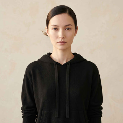 100% Cashmere Women's Pullover Hoodie — 2-Ply 16-Micron Himalayan Cashmere