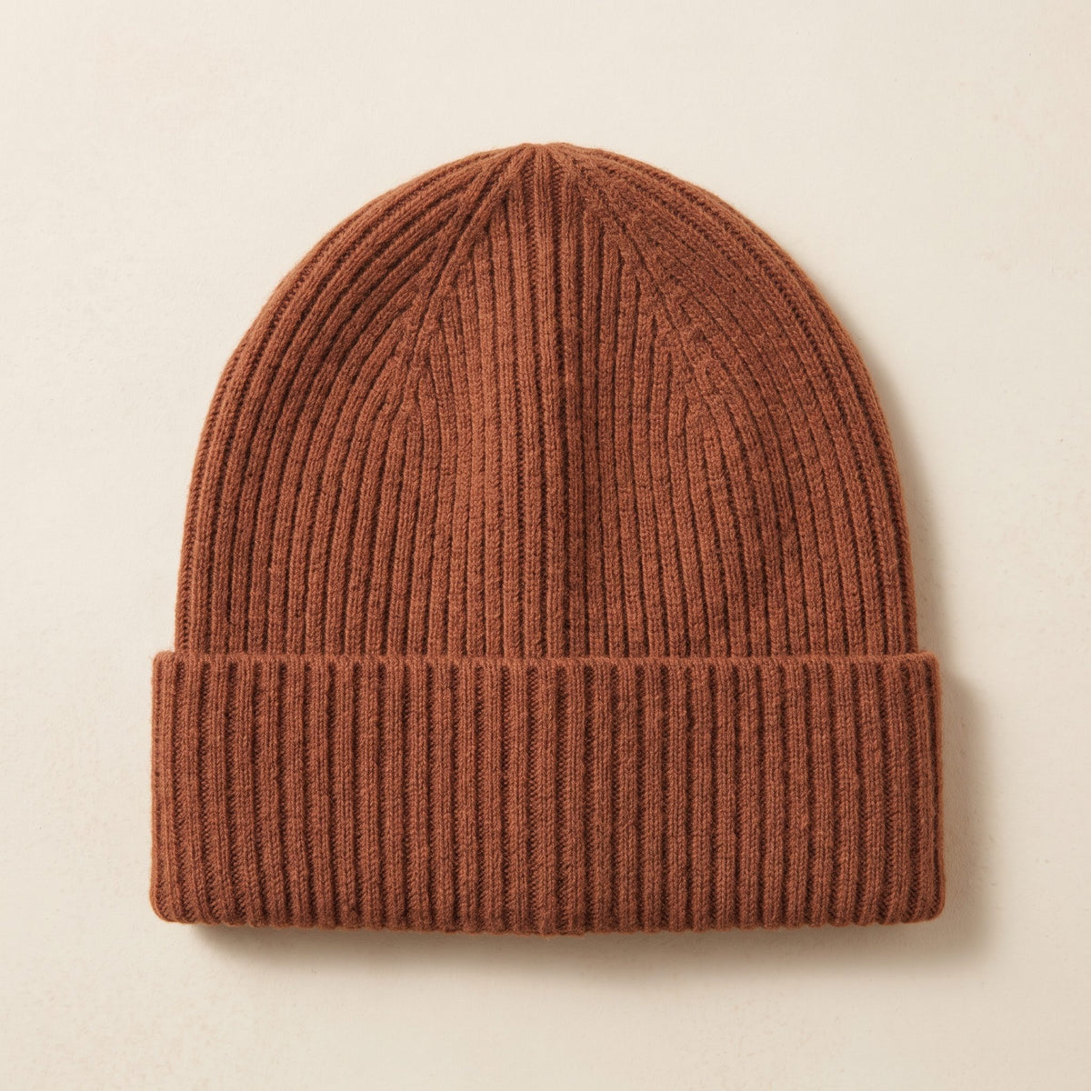 HAB03 Men's Cashmere Beanie - Haven Ribbed Amber 2