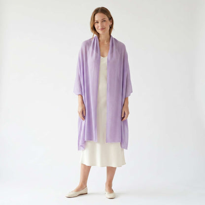 Jewel Tones and Mountain Skies Cashmere Pashmina Shawl