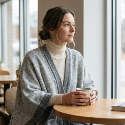 The Artisan Cape | 100% Undyed Pure Himalayan Cashmere