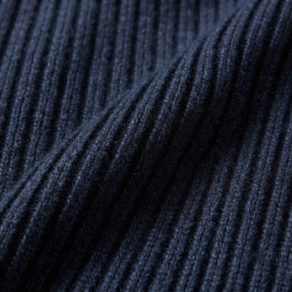 Men's ultra-thick 4-ply cashmere crewneck sweater in Navy Blue — view 1