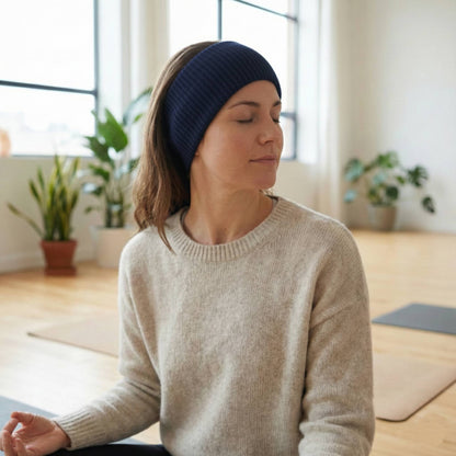 Aura Headband | 100% Pure Himalayan Cashmere Ear Warmer | 2-Ply 16 Micron Hand-Knit Wrap