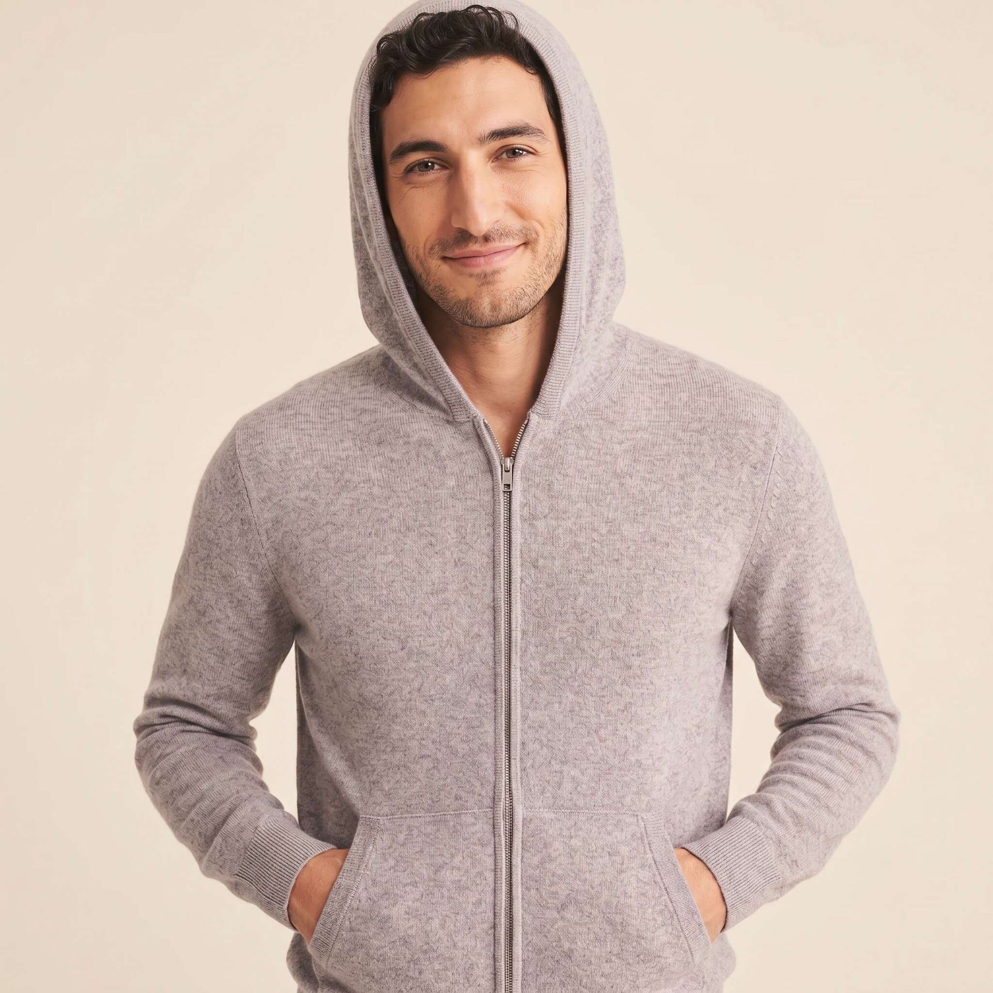 Original Kora Zip Himalayan Cashmere Hoodie For Men — Himalayan cashmere, view 53