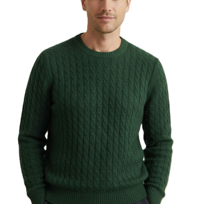 The Atlas Cable Sweater | Hand-Knitted Pure Himalayan Cashmere Pine