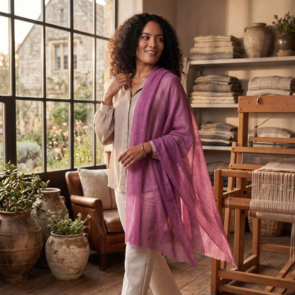Pink and Rose Heritage Cashmere Pashmina Shawl
