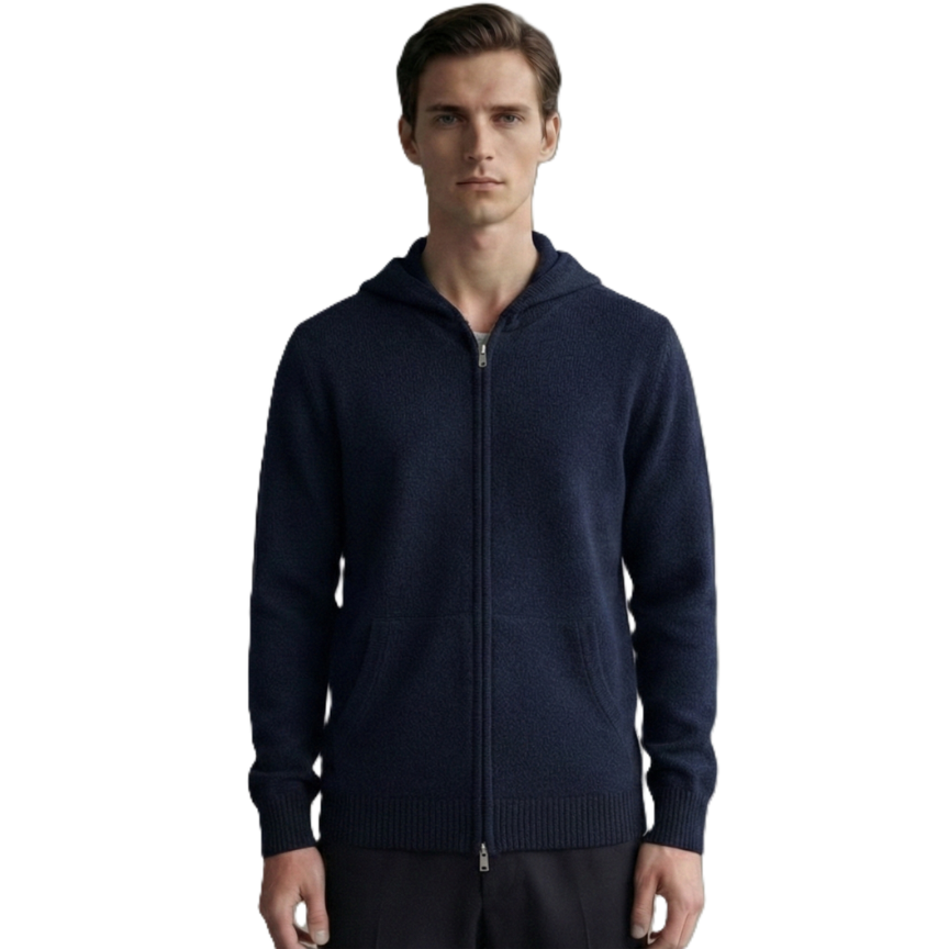 The Original Zip Hoodie | 100% Pure Himalayan Cashmere Dark Navy