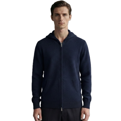 The Original Zip Hoodie | 100% Pure Himalayan Cashmere Dark Navy